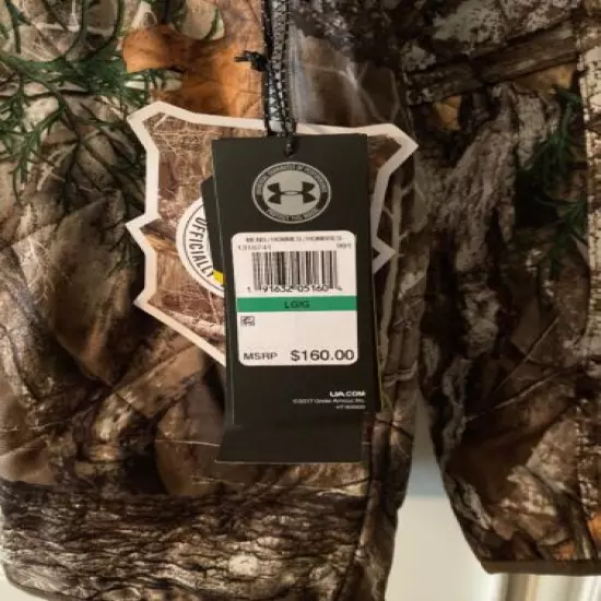 Under Armour Brow Tine Jacket/Pants Set L Realtree Edge Camo NWT