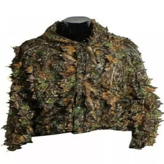 Ghillie Suit 3D Leafy Camo Hunting Suits, Woodland Gilly Suits Hooded Gillies