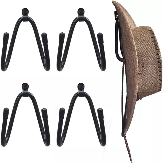 YYST Cowboy Hat Rack Hat Holder Hat Organizer Hat Wall Mount - 4/PK No Hat