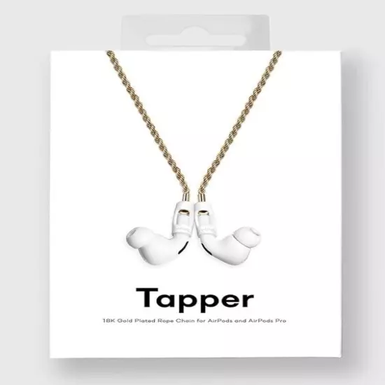 Tapper 18K Gold Plated Rope Chain For EarPods And EarPods Pro Magnetic New