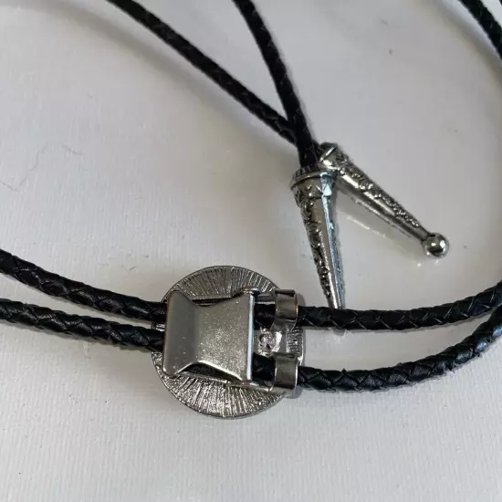 Bolo Tie Silver Tone