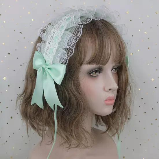 Lolita Lace Hair Hoop Women Girl Cosplay Headband Women Bowknot Hair Accessory