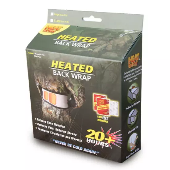 Heated Back Wrap back pain relief Comes with two free 24 hour body warmers 196