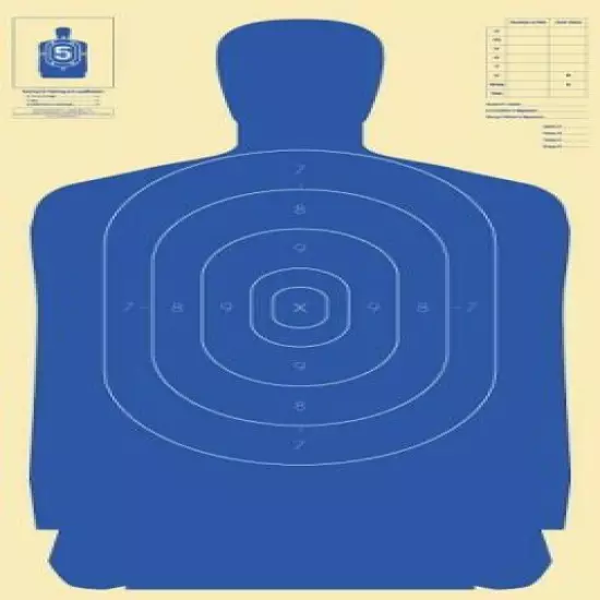 B-34 25-Yard Police Pistol Silhouette, 14" x 24", Available in choice of colors