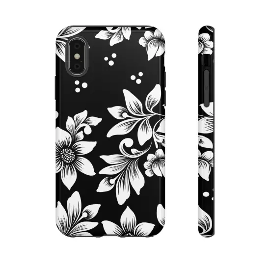 Black & White Floral Style - Tough Cases