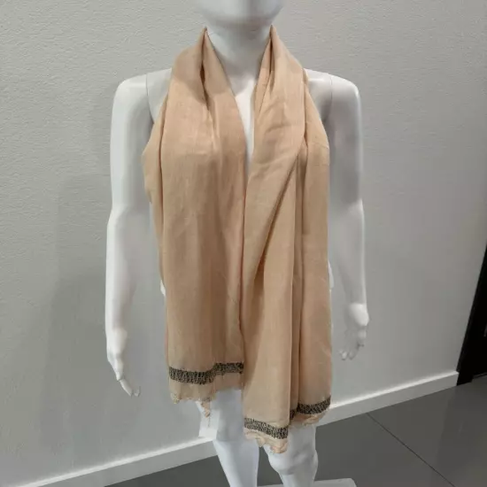 Ann Taylor LOFT Scarf Dusty Peach With Sequins Rectangle 24x70 MSRP $59 NEW