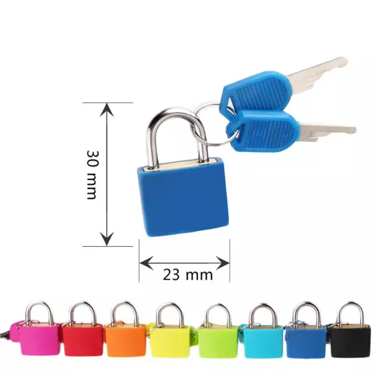 Suitcase Lock Mini Padlock with Key Small Locks for Schoolbag Backpack Luggage