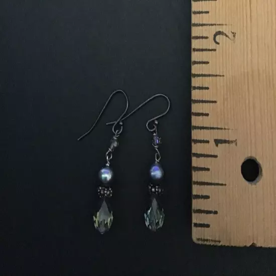 Aurora Borealis baroque crystal dangle Fashion Earrings Punk Boho