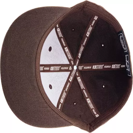 Premium Solid Fitted Cap Baseball Cap Hat, Flat Bill / Brim NEW