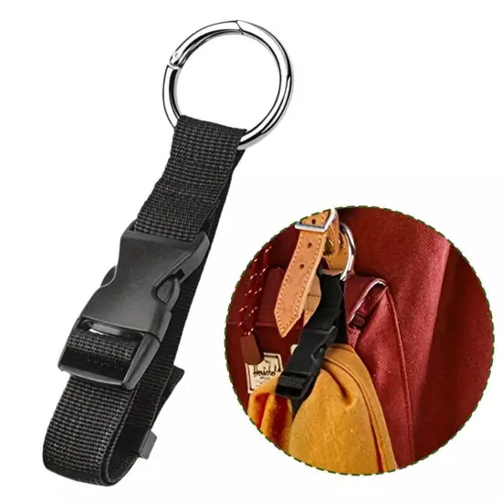 Luggage Strap Coat Holder Gripper Backpack Circle Hook Adjustable Belt Travel~