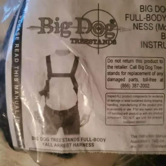 Big Dog Treestands Full-Body Fall Arrest Harness New In Package 2 Available 