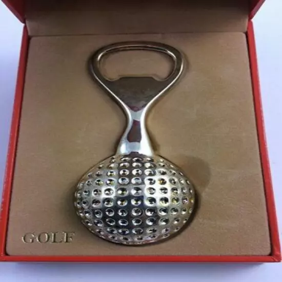 Ercuis St. Hilaire collection Paris silverplate golf ball bottle opener w box