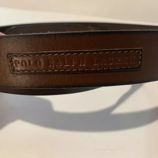 POLO RALPH LAUREN BROWN LEATHER BELT MEN'S SIZE 40 (BB1)