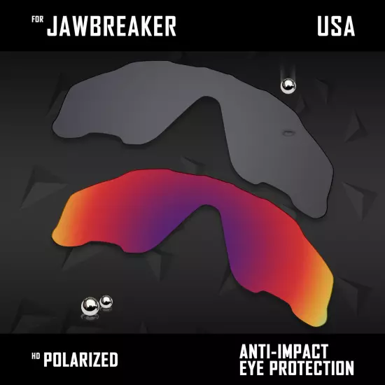 Anti Scratch Polarized Replacement Lenses for-Oakley Jawbreaker OO9290 Opt