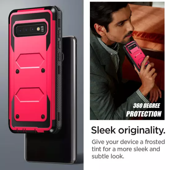 Rose For Samsung Galaxy S10/S10+/S10e Shockproof Rugged Case Cover / Belt Clip