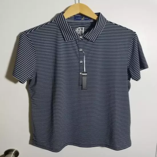 NWT WOMEN'S FAIRWAY MEWS POLO, SIZE: X-LARGE, COLOR: NAVY/WHITE (J377)