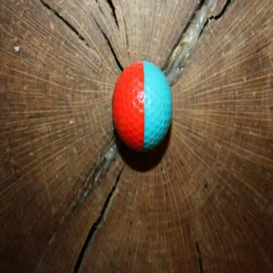 VINTAGE TEAL AND RED PING EYE 2 GOLF BALL MUST SEE!!!!! RARE!!!!!