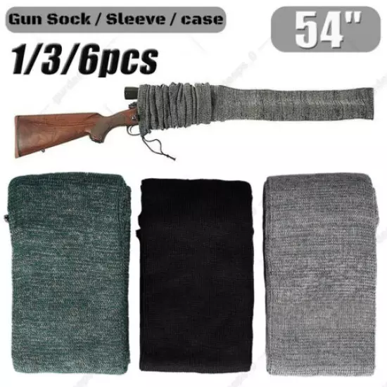 Gun Sock Cover Silicone Treated Rifle Airgun Shotgun 54" Case Protection Sleeve