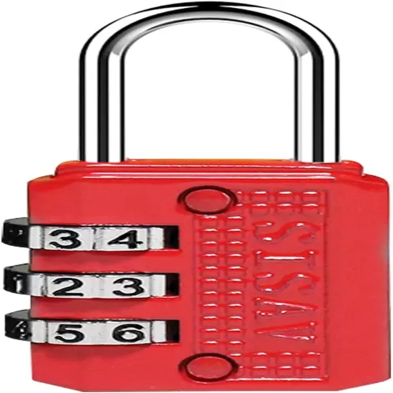 3-Digit Combination Lock – Pink Gym, Outdoor Padlock for School Lockers & Tool