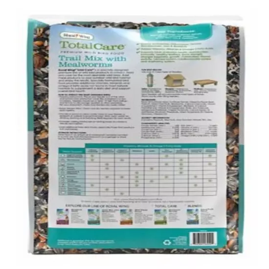 Royal Wing 12696 Total Care 14 Pounds Trail Mix with Mealworms Wild Bird Food