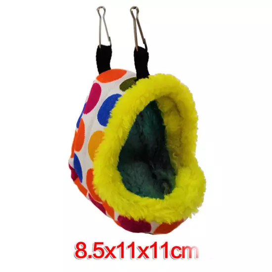 Pet Nest Plush Bird Cave Cage Warm Hanging Sleeping Bed Hut Tent Parrot Hammock