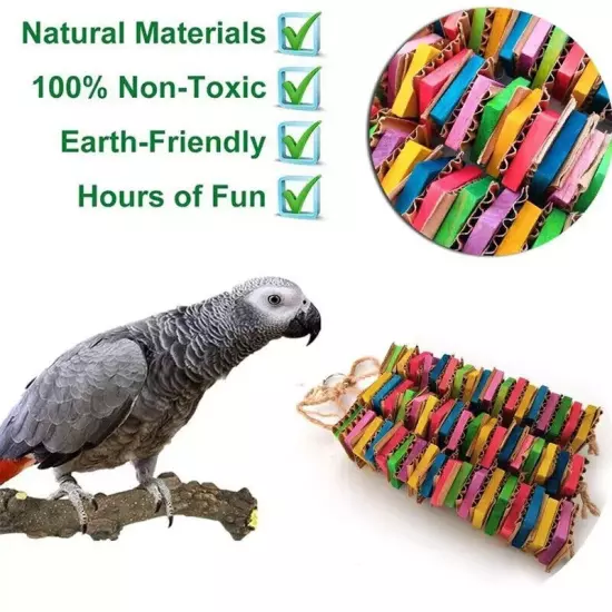 Parrot Toys for Birds Cardboard Big Bird Toys African Grey Parrot Toys