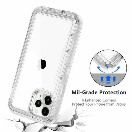 For iPhone 15 16 Pro Max 14 13 12 11 X XR 78 Plus SE Shockproof Clear Cover Case