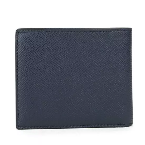 Dunhill Bifold Wallet Cadogan 18F2320CA410 Navy Calf Leather Logo Men