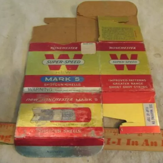 VINTAGE WINCHESTER SUPER SPEED MARK 5 20 GA CARTRIDGE SHELLS Box Empty