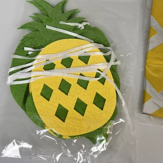 Party Balloons And Decorations Pineapple Theme. New W curtain, streamer, etc. K3