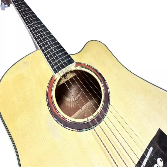 41 Inch Acoustic Guitars Full Size Sapele Wood Metal String Powerful Clear sound