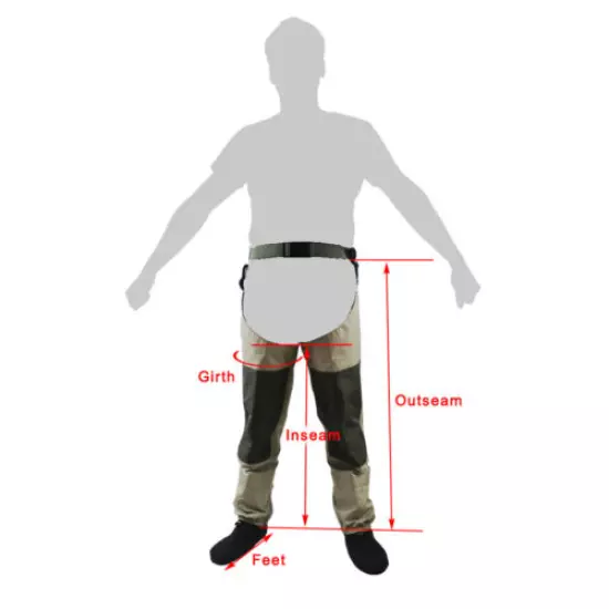 Fly Fishing Waders Stocking foot Hip Breathable Thigh Waterproof Leg Pants Wader