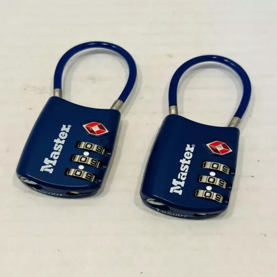 Master Lock & YiF Luggage Lock w/Flexible Cable Assorted SET OF 5