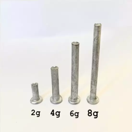 Lead Tip Weight Plugs for .335 Woods & .355 Irons - 2g 4g 6g 8g 10g 