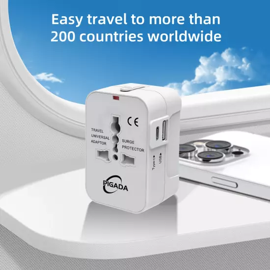 Universal Travel Adapter Power One International Wall Charger AC Plug Adaptor 