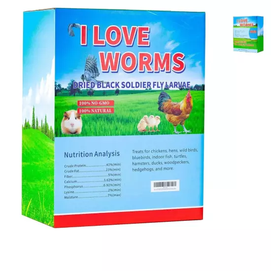 High-Protein 10lb Dried Black Soldier Fly Larvae for Chickens and Small Animals