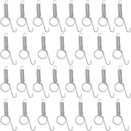 20 Pcs Spring Cage Latch Door Spring Hook Metal Finger for Fixing Rabbit, Dog, C