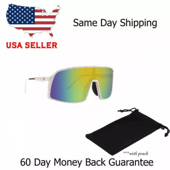 Sport Men Cycling Baseball Golf Running Ski Sunglasses Color Mirror Lens Glasses