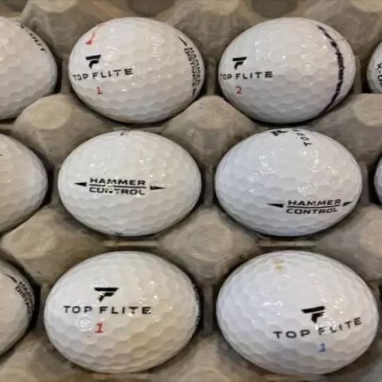 48 Used Top Flight Hammer Golf Balls-AAAAA.