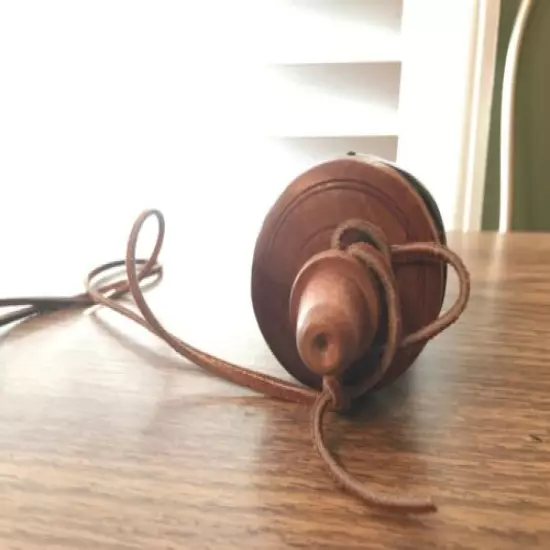 Black Powder Horn w/ Leather Rope