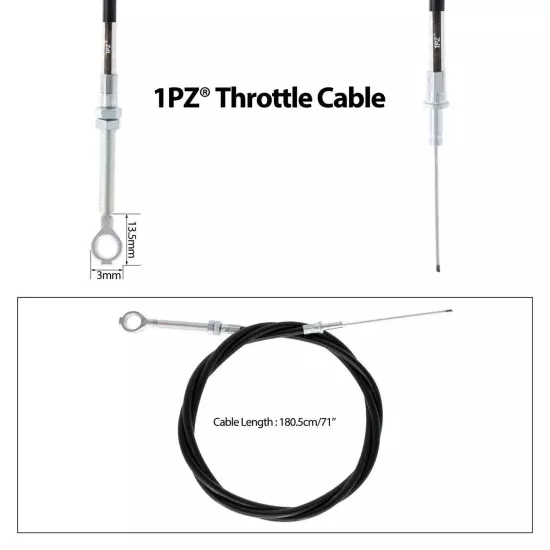 71-inch Throttle Cable With Collar With Sleeve Pull Wire 8252-1390 MANCO ASW 