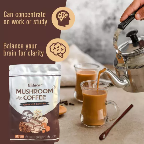 New RYZE Mushroom Coffee Organic Coffee 30 Servings in one Pack Fast shipping