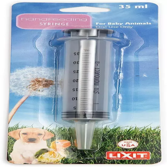 Lixit Hand Feeding Syringe 35 cc For Baby Birds and Small Animals