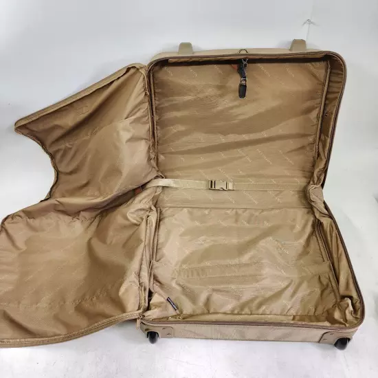 Hartmann Luggage Garment Carry On Nylon & Leather Travel Wheeled Rolling Bag