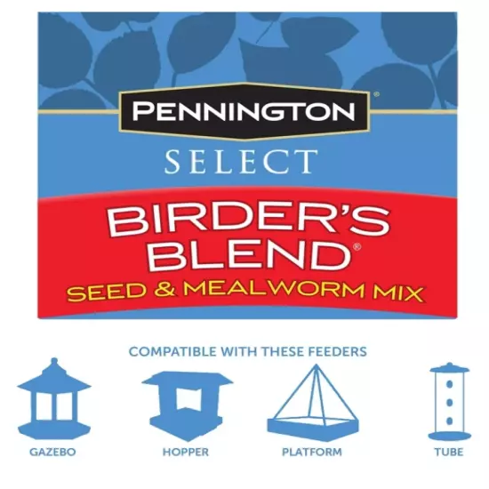 Pennington Select Birder's Mealworm Blend Dry Wild Bird Seed and Feed 10 lb. Bag