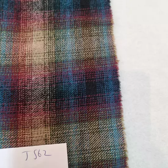 Vintage Wool Scarf Check Tartan Plaid Unisex Fringed Academia Scottish Retro 