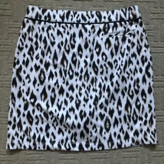 Unique Greg Norman Ladies Cheetah Animal Print Golf Skort Size 10