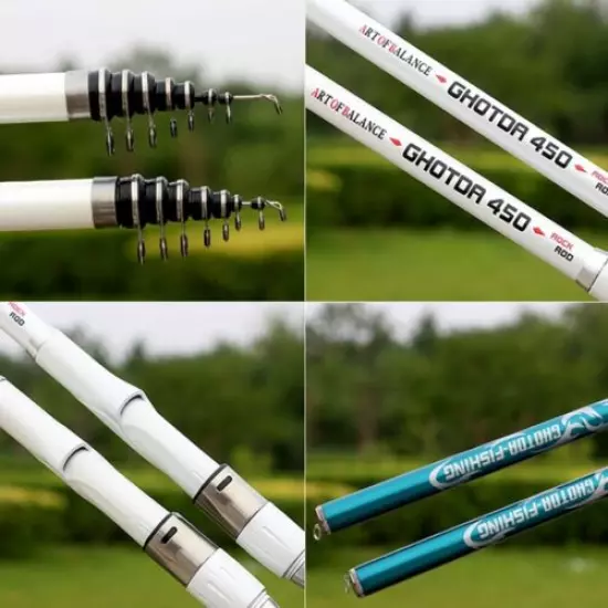 Carbon Rock Fishing Rod 3.6m 4.5m 5.4m 6.3m Freshwater Fishing Telescopic Pole