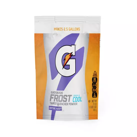 Gatorade Frost Thirst Quencher Powder Riptide Rush 21 oz package makes 2.5 Gals