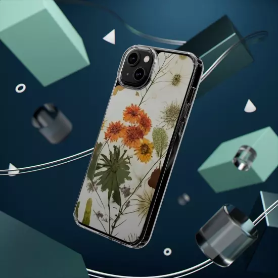 Clear Floral Phone Cases Fall Autumn Orange Flowers Iphone Android